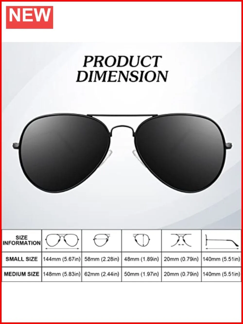 Lightweight Metal Frame Polarized Sunglasses UV400 Protection